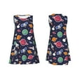 thumbnail image 7 of Yiaed Rocket Satellite Print Women's Sleeveless Dress, Loose Fit Summer Dress, Casual Sleeveless Dress for Women, 7 of 7