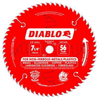 Hoja de sierra circular Freud 7.25" de aluminio 56T