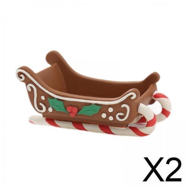 Trineo de Papá Noel,Centro de mesa con adorno de trineo navideño,Trineo de Papá Noel en miniatura de escritorio coleccionable,Arreglo de escena de decoración navideña navideña,Estatuilla