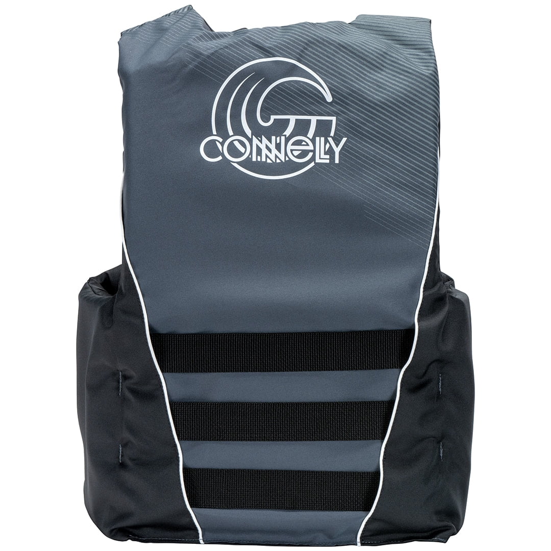 Connelly Mens X Large Tunnel 4-Belt Nylon Life Vest Safety Jacket, Gray & Black