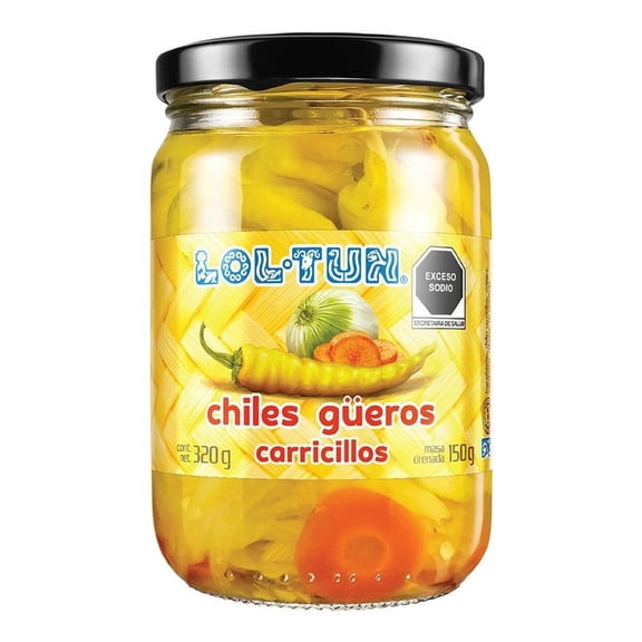 Chiles güeros Lol-Tun carricillos 320 g