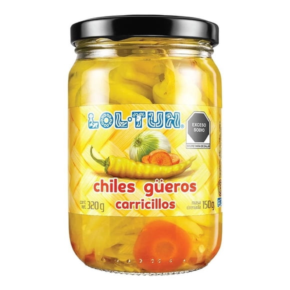 Chiles güeros Lol-Tun carricillos 320 g
