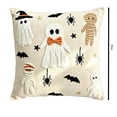 thumbnail image 3 of PoyoKee Throw Pillow Covers 20x20, Halloween Embroidered Linen Outdoor Pillow Covers, Soft Pillowcase for Sofa Bed, Halloween Decorations Fall Decor, 3 of 7