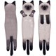 thumbnail image 3 of Toallas absorbentes con forma de gato, toalla de animales lindos, toallas de mano para cocina y baño (gato siamés) JAMW Sencillez, 3 of 5