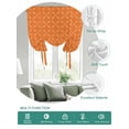 thumbnail image 2 of Orange Morocco Tie Up Curtains for Windows 63 Inch Length Balloon Curtains Kitchen Adjustable Balloon Window Shade Geometric Leaf Diamond Lattice Abstract Tie Up Bathroom Curtain Window 42"x63", 2 of 6