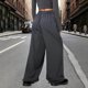 thumbnail image 4 of Pincandy Women's Fashion Casual Solid Color Ruched Elastic Waist Pants - Loose Fit for Outdoor Activities, 4 of 6