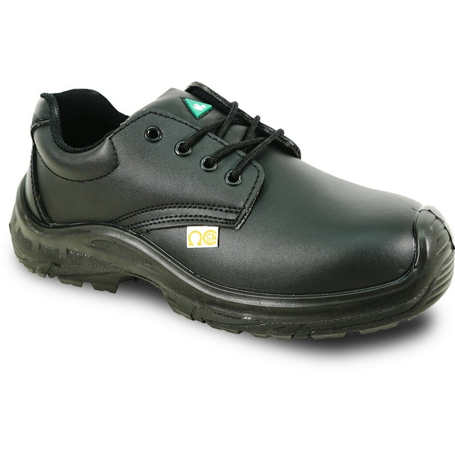 vangelo ASTM and CSA Approved Steel Toe Men Safety Shoe HELMUT-3 Puncture and Toe Protection Non-Slip Black Size 9W