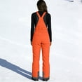 thumbnail image 4 of Womens Snow Bibs Waterproof Insulated Snow Bib Overalls Winter Warm Windproof Snowboard Pants Outdoor Ski Jumpsuit Saffron 4XL, 4 of 7