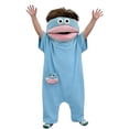 thumbnail image 3 of GrmtClth Adult Funny Big Mouth Monster Hooded Onesie With Pocket Soft Loose Cartoon Jumpsuit Casual Home Sleep Loungewear Blue L, 3 of 5