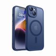 thumbnail image 1 of ccwmincc Magnetic for iPhone 14 Case, Upgraded [Full Camera Protection] [Compatible with Magsafe] [Translucent Matte] Shockproof Protective Phone Case for iPhone 14 6.1" - Deep Blue, 1 of 1