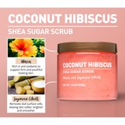 Shea Sugar Scrub, Coconut Hibiscus, 18 oz