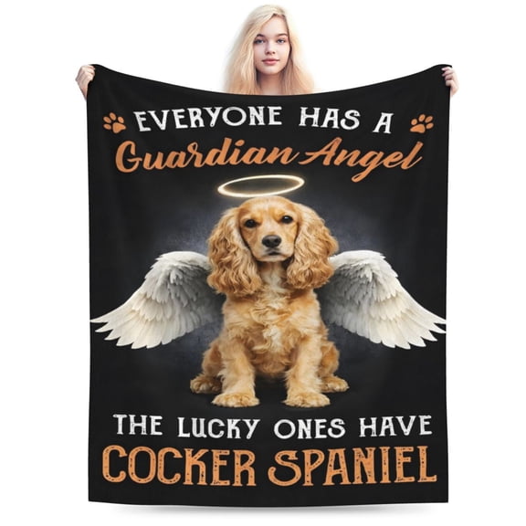 Cocker Spaniel Blanket Gift Throw Blanket Cozy Soft Home Decor Inspirational Dog Lover Gift for Cocker Spaniel Owners Pet Lovers 50x40