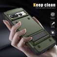 thumbnail image 4 of ELEHOLD Rugged Case for Google Pixel 7 Pro,Hybrid Military Grade Drop Protection Built-in Hidden Kickstand Shockproof Armor Cover for Google Pixel 7 Pro 6.7", Green, 4 of 7
