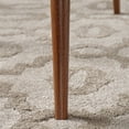 thumbnail image 6 of GDF Studio Haleigh Mid Century Modern Fabric Upholstered Dining Chairs, Set of 2, Light Gray and Dark Walnut, 6 of 11
