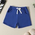 thumbnail image 2 of Yammkia Toddler Biker Shorts Girls Toddler Boys Shorts Baby Boy Shorts Cotton Shorts with Drawstring Casual Shorts for 4-5 Years,Blue, 2 of 4