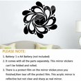 thumbnail image 3 of Reloj de pared sin marco NQ creativo 3D Negro, 3 of 5