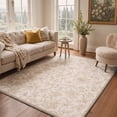 thumbnail image 2 of GENIMO 2'x3' Floral Botanical Entryway Rug, Machine Washable Non Slip Low Pile Area Rug for Front Door Kitchen Bathroom, Dusty Beige, 2 of 5