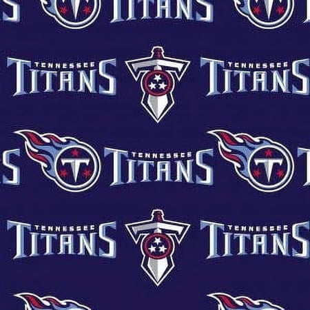 NFL Tennessee Titans 58 100% Cotton Sports Logo Craft Fabric By the Yard Blue and White NFL Tennessee Titans 58 100% Cotton Sports Logo Craft Fabric By the Yard Blue and White