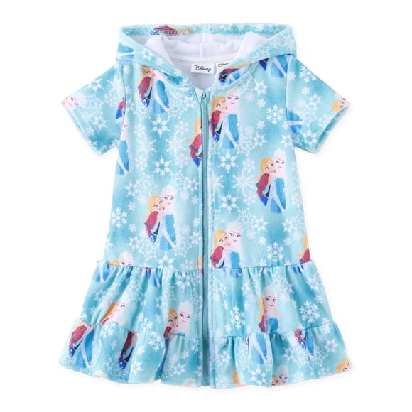 Disfraz de baño de Disney Frozen Elsa Girl, tela de rizo, azul, 5-6 años