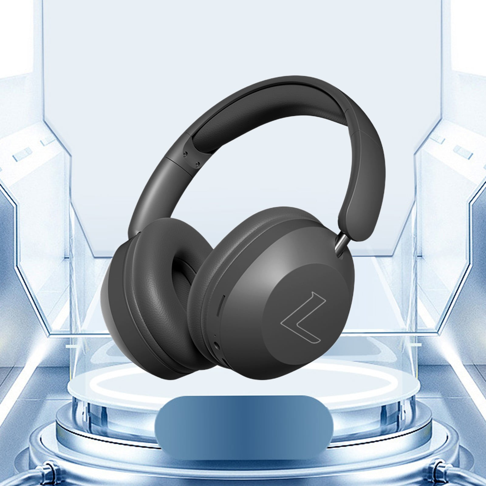 Wireless Over-Ear Headphones - Hi-Res Audiophile Sound, Adaptive Noise Cancellation, Parametric EQ, 60 Hour Battery Life, Includes USB-C Low-Latency Bluetooth Adapter,Black