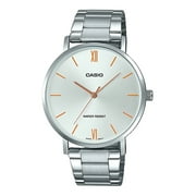 Casio MTP-VT01D-7B Men's Stainless Steel Minimalistic Silver Dial 3-Hand Watch