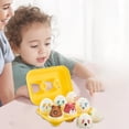 thumbnail image 4 of Decoraciones de Pascua, adornos de Pascua, regalos de Pascua, 6 piezas de juguetes de plástico para bebés, educación temprana, simulación de formas retorcidas, verduras a juego, Kinder Joy, 4 of 6