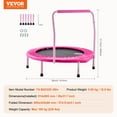 thumbnail image 6 of Vevor ETBC36YCYXBCFYJJKV0 36 in. Indoor Outdoor Foldable Mini Toddler Trampoline for Kids, 6 of 10