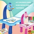 thumbnail image 3 of fastboy Child Learning Desk with Smart Projector Light Music Kids Projection Drawing Painting Toy Table, Blue, 3 of 9