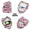 thumbnail image 5 of FORMRS Mini Backpack Purse for Women Travel Daypack Casual Shoulder Bag, Purple Wave Pattern, 5 of 7