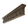 thumbnail image 2 of Home Wall Decorative Antique Brass Hardware 8 Hook Coat Rack - Gray Brown, 2 of 7