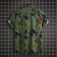 thumbnail image 2 of Camisas Y s Camisas de un solo pecho de primavera y verano para hombre, camisa informal de manga corta con solapa para playa y vacaciones al libre (Green, XXL), 2 of 7