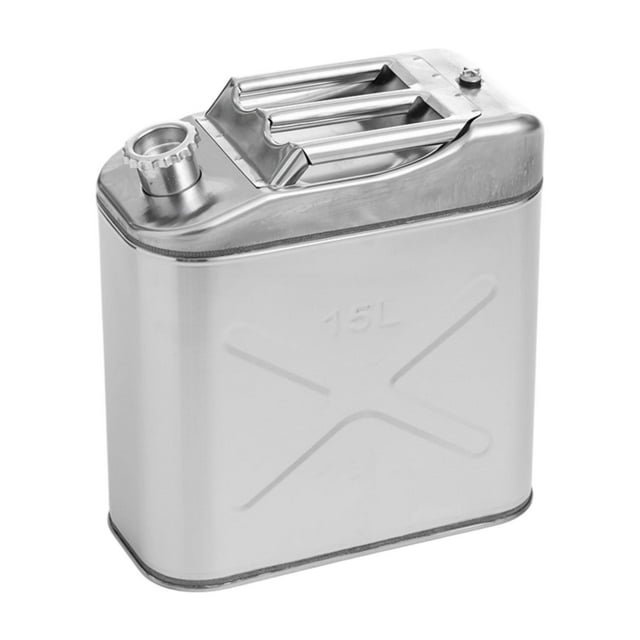 Bidón de gasolina Cubo de gasolina Acero inoxidable Versátil Práctico Buen sellado para 15 litros