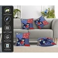 thumbnail image 6 of Ruvanti - Dec/Throw Pillow T-200 Satin 100% Cotton 2 Pack (18"x18") Cover Only, Patch Work Multi Navy Turqize Design, 6 of 9