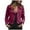 Red, variant on NARABB Denim Jacket Women's Long Sleeve Open Front Short Cardigan Zipper Jacket Top Loose Fit Top