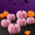 thumbnail image 5 of Twfbrm Artificial Velvet Pumpkins, Fall Decoration for Home, Mini Pink Faux Foam Fabric Pumpkin Models, Rustic Farmhouse Thanksgiving Decorative Pumpkins Table Centerpiece for Tiered Tray, Mantel, 5 of 6