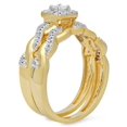 thumbnail image 2 of Dazzlingrock Collection 0.35 Carat (Ctw) 14K Princess & Round White Diamond Engagement Ring Wedding Set, Yellow Gold, Size 9.5, 2 of 4