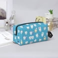 thumbnail image 6 of Uemuo Cute Healthy Teeth Pattern Portable Toiletry Bags with Handle, Waterproof travel Make up Bags for Women, Large Capacity Travel Cosmetic Bags, 6 of 9