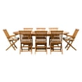 thumbnail image 4 of Seven Seas Teak 9-Piece Wood Folding Dining Furniture Sets Honeytone Brown, 4 of 4