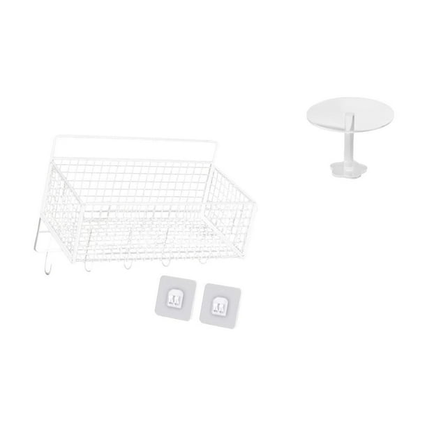 Cesta de almacenamiento colgante,Cesta de almacenamiento para gabinete organizador de pared colgante,Estantes de pared con decoración de granja,Escritorio redondo de casa de muñecas,Muebles