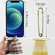 thumbnail image 2 of 15 imperdibles (color bronce) de 10 cm de imperdible grande, imperdibles grandes para ropa, cuero, lienzo, manualidades, faldas, faldas escocesas, imperdibles extra anchos Excelente Rendimiento ER019462WL, 2 of 5