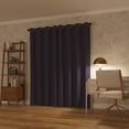 thumbnail image 2 of Sun Zero Oslo 2-pack Theater Grade Extreme 100% Blackout Grommet Curtain Panel Pair, 52"W x 84"L, Fig, 2 of 5