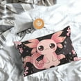 thumbnail image 5 of Zufioo Cute Axolotl Sakura Blossoms B Print Double-sided Plush Pillow Cover,Decorative Pillow Protector without Pillow Core, Suitable for Sofa, Bedroom, Car-20"x30", 5 of 6