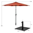thumbnail image 2 of Costway 10ft Solar Lights Patio Umbrella Outdoor W/ 36 LBS Steel Umbrella Stand, Orange, 2 of 9