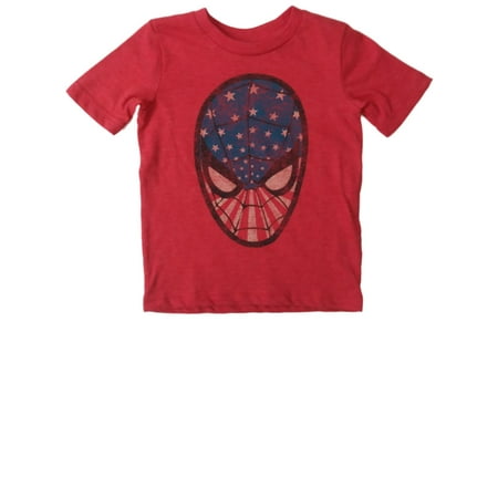 

Infant Boys Marvel Spiderman USA Flag Patriotic Flag T-Shirt