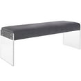 thumbnail image 2 of Modway Roam Velvet Upholstered Modern Bench, Multiple Colors, 2 of 5