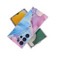 thumbnail image 4 of Allytech Galaxy S24 Ultra Case with Tempered Glass Screen Protector, Fingerprint Unlock Anti-Scratch Luxury Design Back Cover Case for Samsung Galaxy S24 Ultra 6.8", Blue Pink Marble, 4 of 8