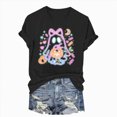thumbnail image 5 of NOLDARES Halloween Shirts for Women Cute Ghost Shirt Graphic Tee Spooky Season Fall T Shirt Short Sleeve Tops(Black,L), 5 of 7