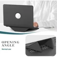 thumbnail image 3 of Case for MacBook Pro 13 inch Case M2 2025 2024 2023 2022-2016 A2338 M1 A2251 A2289 A2159 A1989 A1708 PU Leather Hard Shell Case with Foldable Kickstand & Keyboard Covers & Logo Cutout, 3 of 7