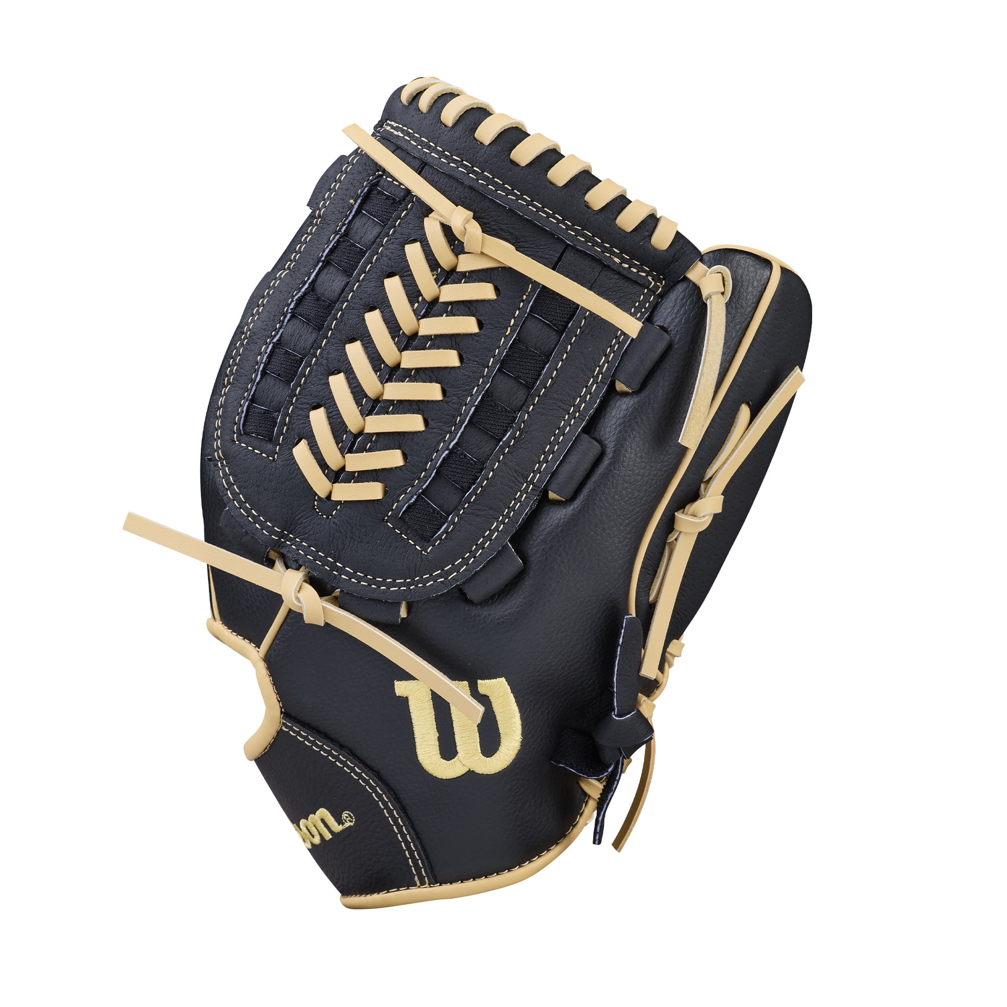 Wilson Ultra 11.5" Youth Utility Baseball Glove, Right Hand Throw, Black/Blonde