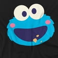 thumbnail image 2 of Sesame Street Cookie Monster Kawaii Face Women's T Shirt, Black, X-Large, 2 of 5